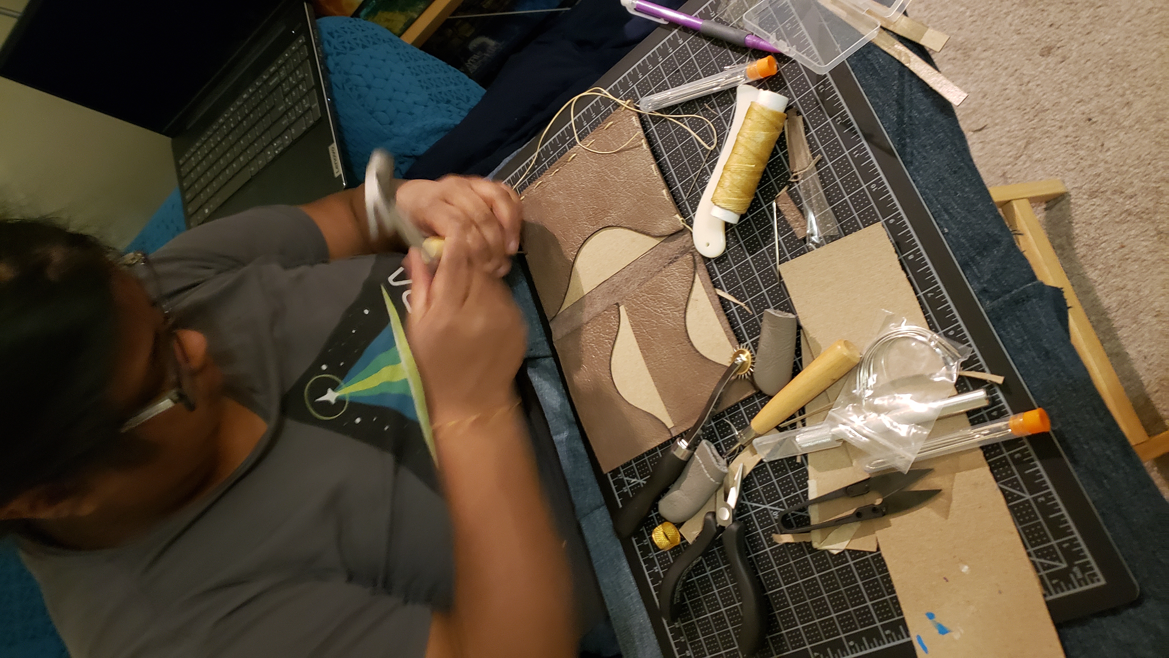 Me with the hammer and awl